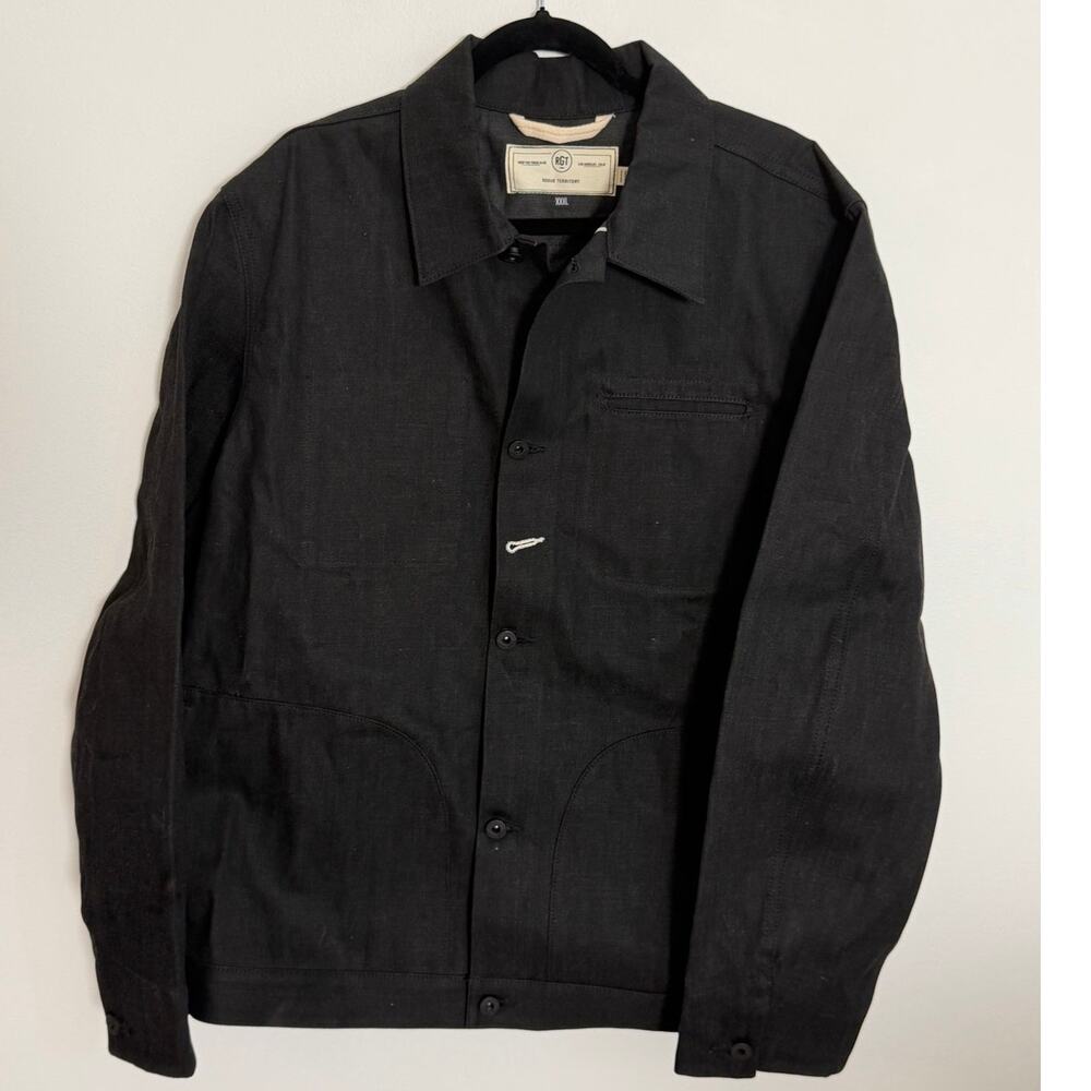 Rogue Territory RGT Heavyweight Supply Chore Jacket Black Charcoal Mens 3XL